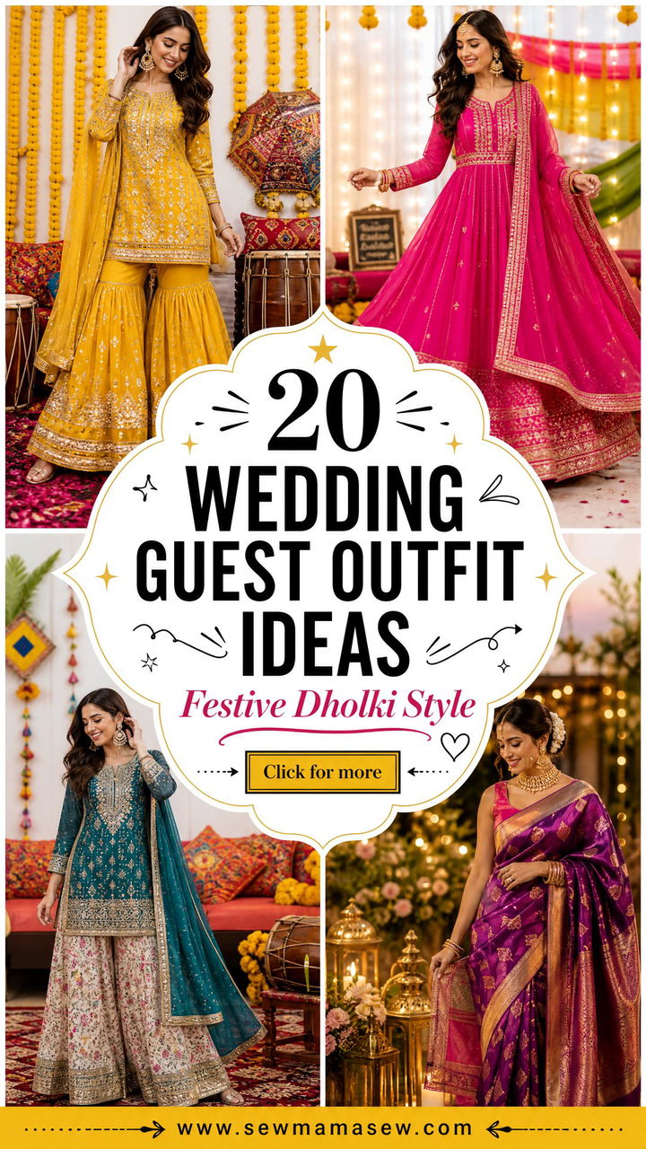 20 Wedding Guest Outfit Ideas Dholki Festive Looks - 20 Wedding Guest Outfit Ideas Dholki: Festive Looks