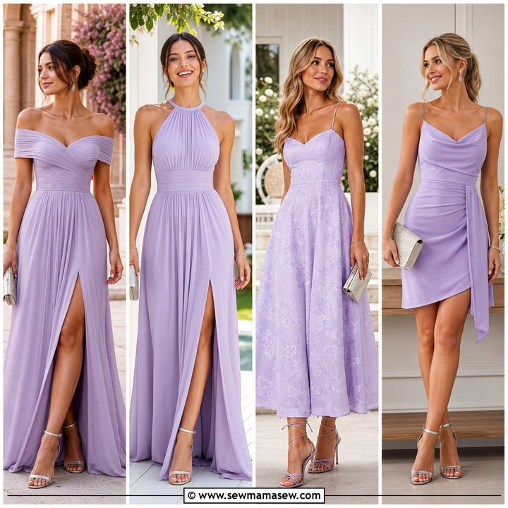 20 Wedding Guest Outfit Ideas Lavender Dress: Romantic Looks