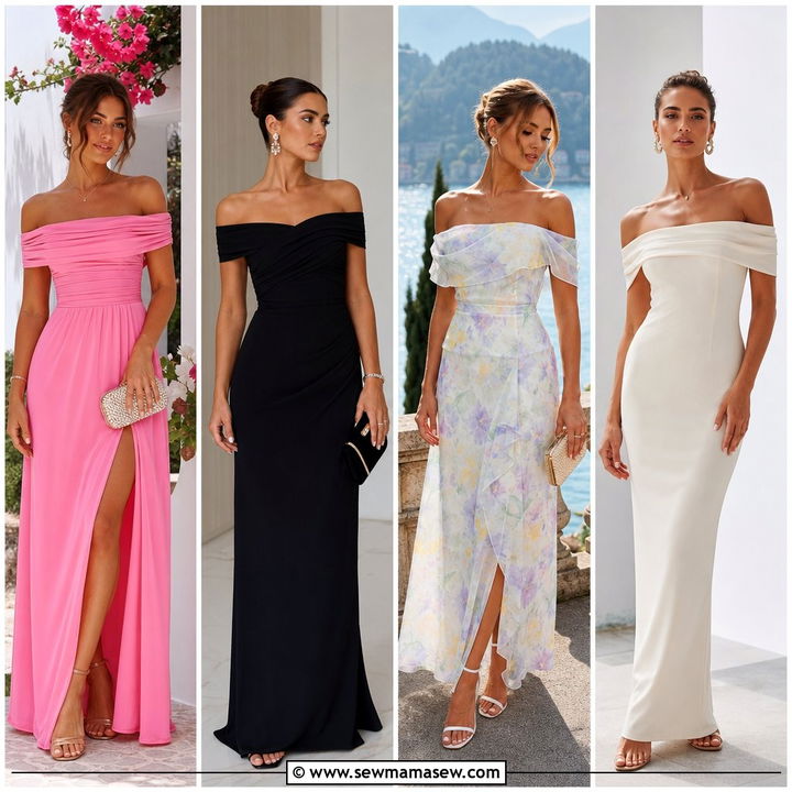 20 Wedding Guest Outfit Ideas Off Shoulder Dress For Summer Vows