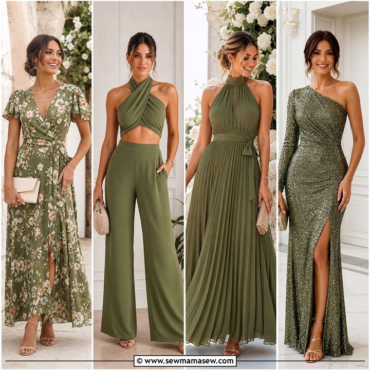 20 Wedding Guest Outfit Ideas Olive Dress: Chic Color Guide