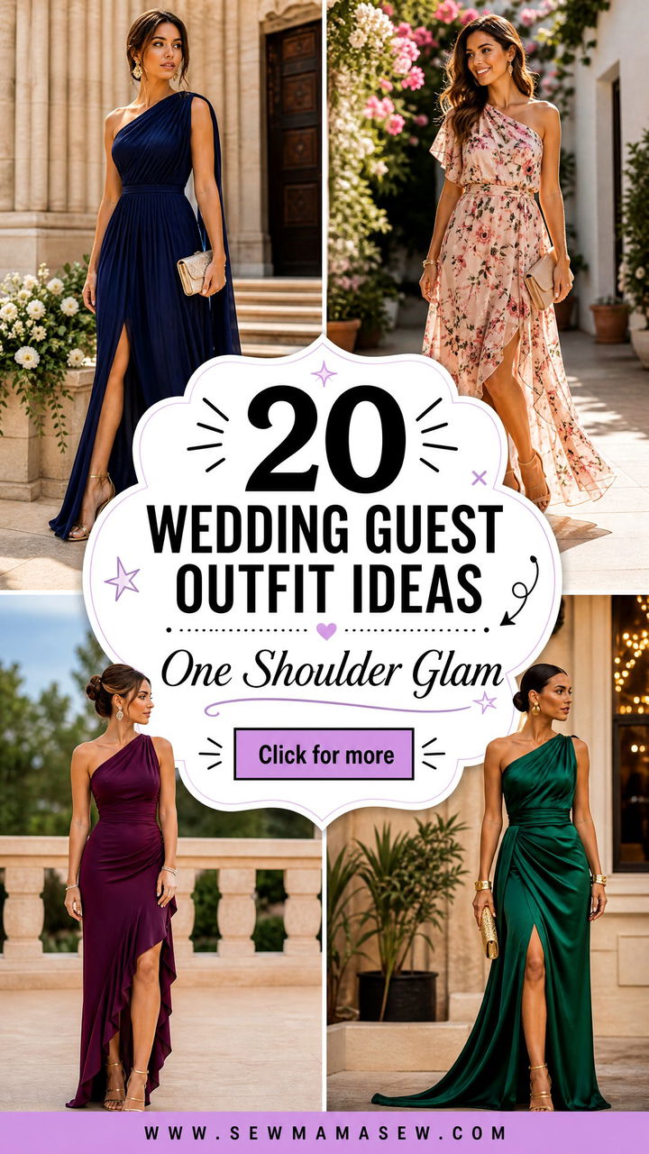 20 Wedding Guest Outfit Ideas One Shoulder Dress Glam Looks - 20 Wedding Guest Outfit Ideas One Shoulder Dress: Glam Looks