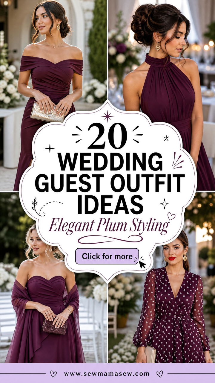 20 Wedding Guest Outfit Ideas Plum Dress Elegant Styling - 20 Wedding Guest Outfit Ideas Plum Dress: Elegant Styling