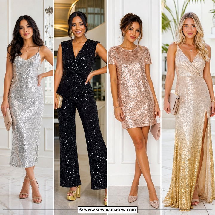 20 Wedding Guest Outfit Ideas Sequin Dress Looks
