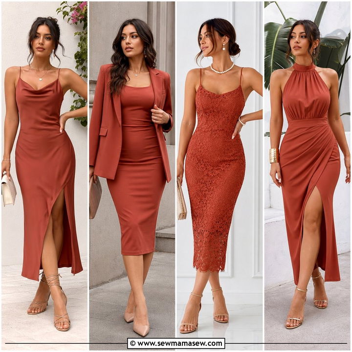 20 Wedding Guest Outfit Ideas Terracotta Dress For Fall Weddings