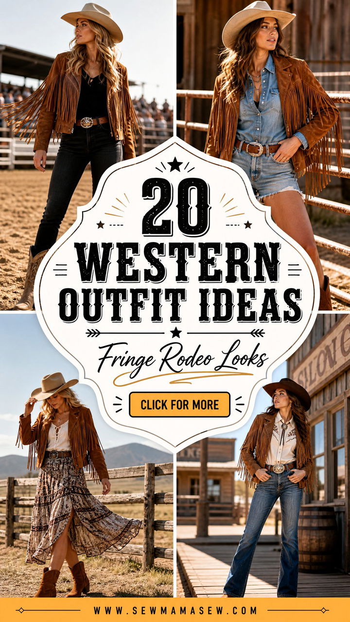 20 Western Outfit Ideas With Fringe Leather Jacket For Rodeos - 20 Western Outfit Ideas With Fringe Leather Jacket For Rodeos