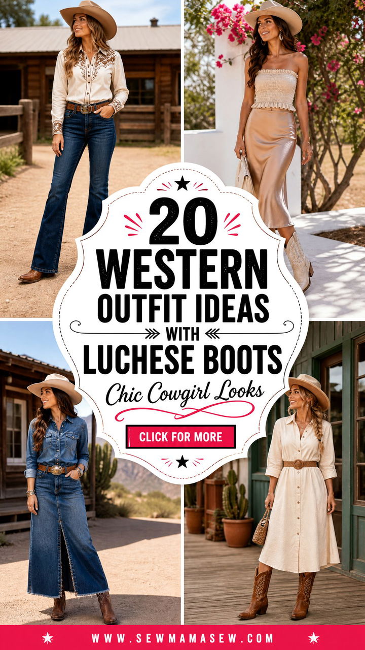 20 Western Outfit Ideas With Lucchese Boots for Chic Cowgirls - 20 Western Outfit Ideas With Lucchese Boots for Chic Cowgirls
