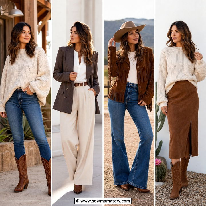 20 Western Outfit Ideas With Tecovas Boots for Modern Cowgirls