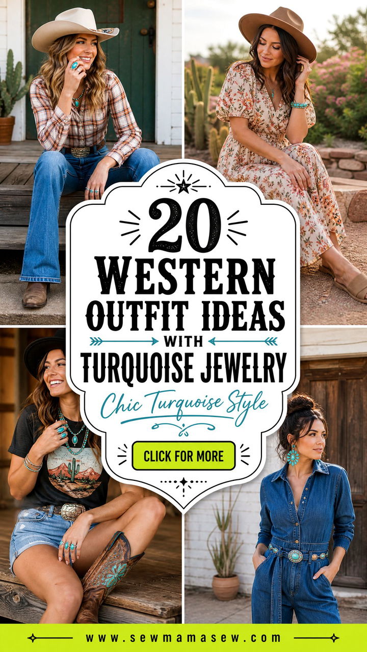 20 Western Outfit Ideas With Turquoise Jewelry for Chic Style - 20 Western Outfit Ideas With Turquoise Jewelry for Chic Style