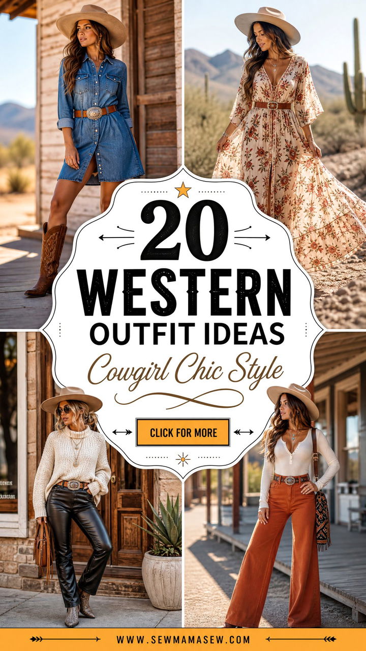 20 Western Outfit Ideas With Wide Brim Hat For Cowgirl Chic - 20 Western Outfit Ideas With Wide Brim Hat For Cowgirl Chic