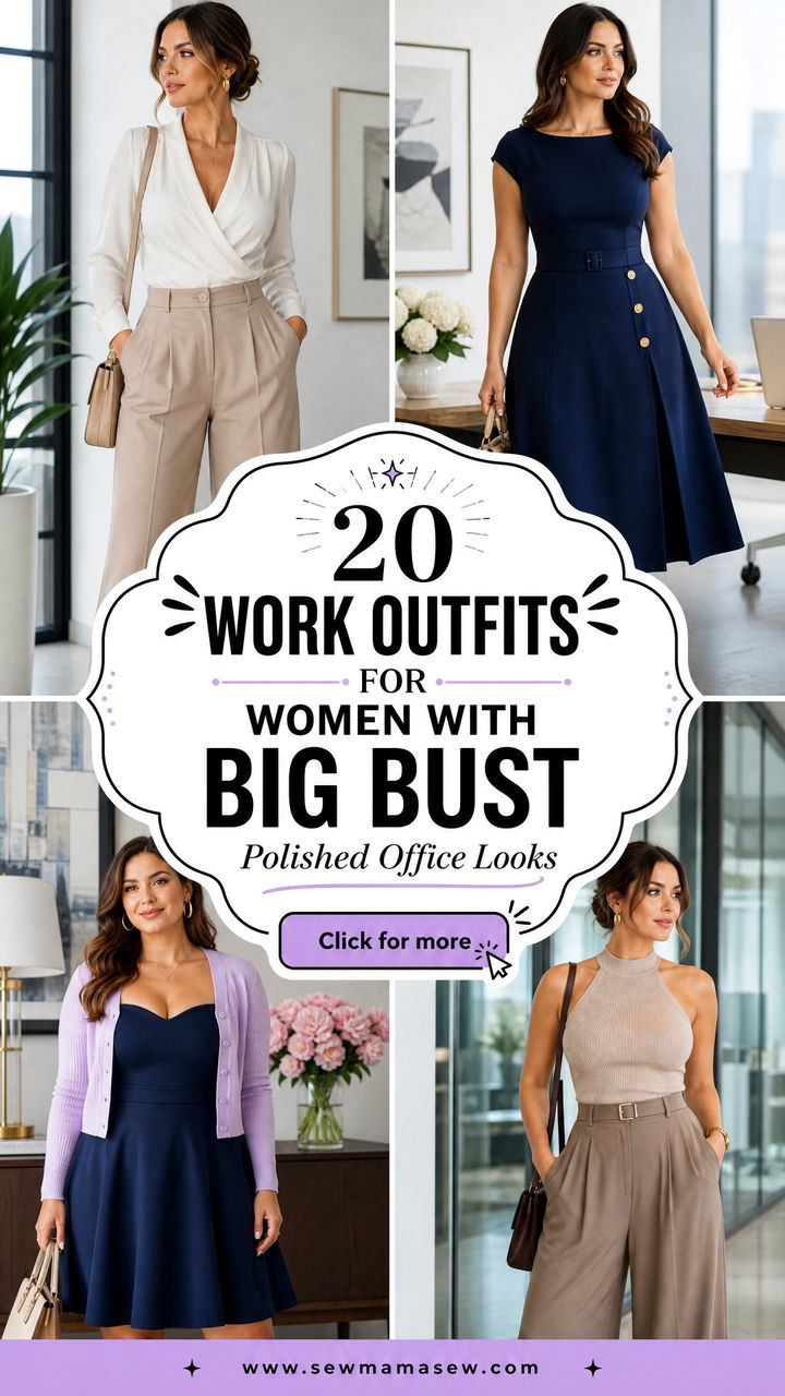 20 Work Outfits for Women With Big Bust Polished Office Looks - 20 Work Outfits for Women With Big Bust: Polished Office Looks