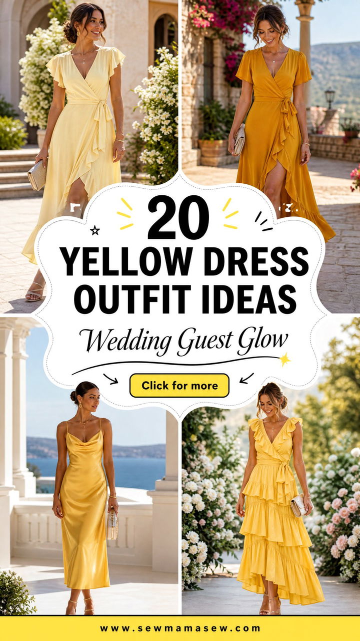 20 Yellow Dress Outfit Ideas For Wedding Guest Chic Looks - 20 Yellow Dress Outfit Ideas For Wedding Guest Chic Looks
