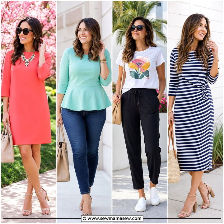 20 spring outfits for women with tummy That Flatter Gently