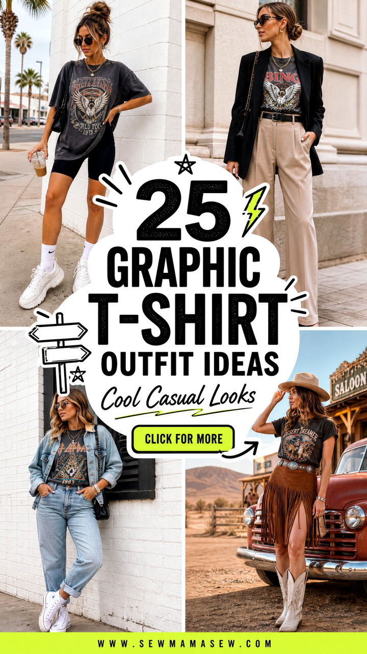 2026 25 Graphic T-Shirt Outfit Ideas for Cool Casual Looks - 2026: 25 Graphic T-Shirt Outfit Ideas for Cool Casual Looks