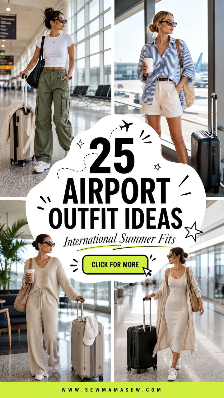 25 Airport Outfit Ideas For International Flight Summer - 25 Airport Outfit Ideas For International Flight Summer