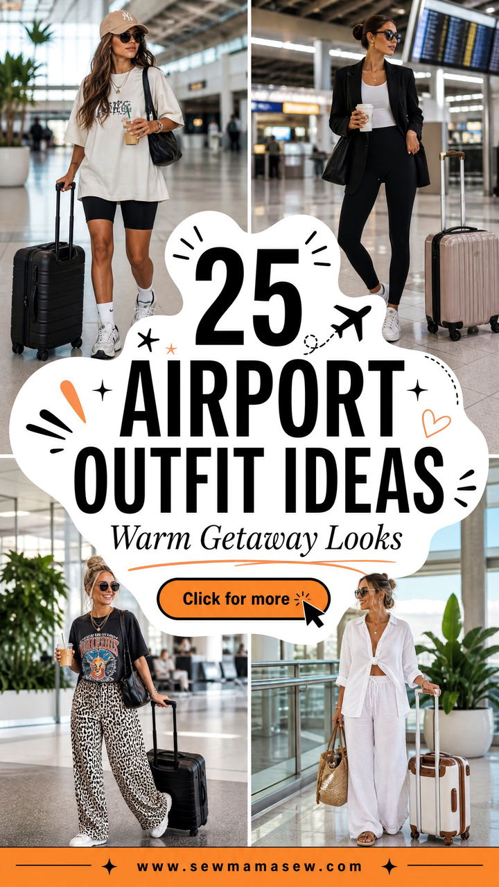 25 Airport Outfit Ideas For Warm Destination Style - 25 Airport Outfit Ideas For Warm Destination Style