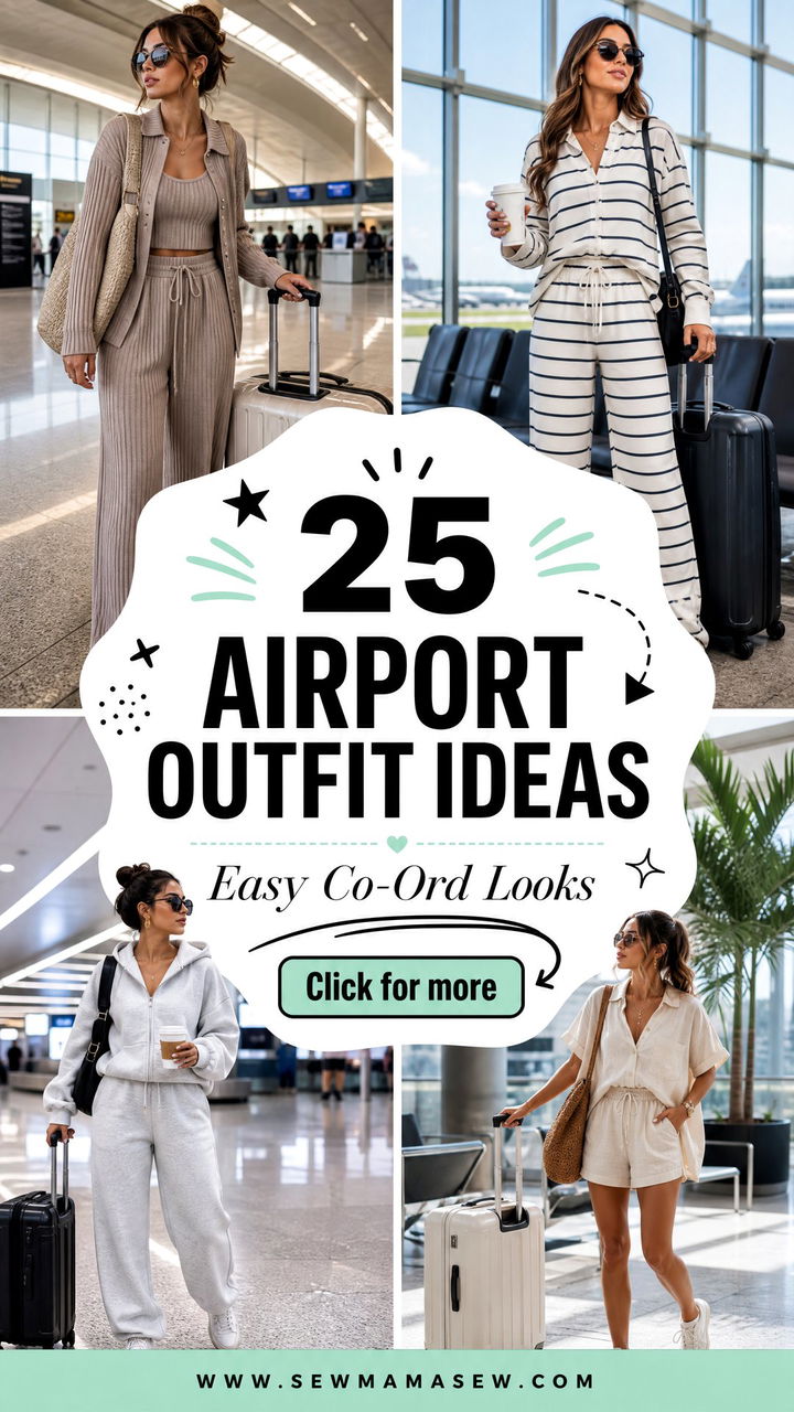 25 Airport Outfit Ideas With Co-Ord Set Looks - 25 Airport Outfit Ideas With Co-Ord Set Looks