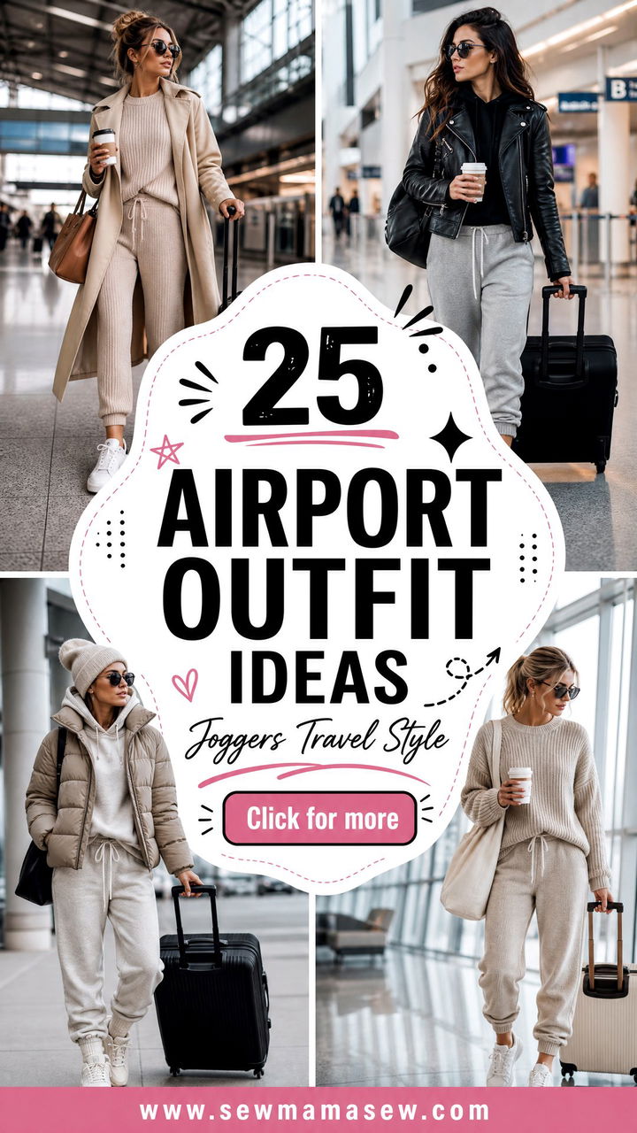 25 Airport Outfit Ideas With Joggers For Easy Travel - 25 Airport Outfit Ideas With Joggers For Easy Travel