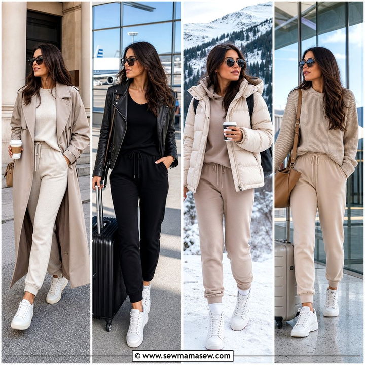 25 Airport Outfit Ideas With Joggers For Easy Travel