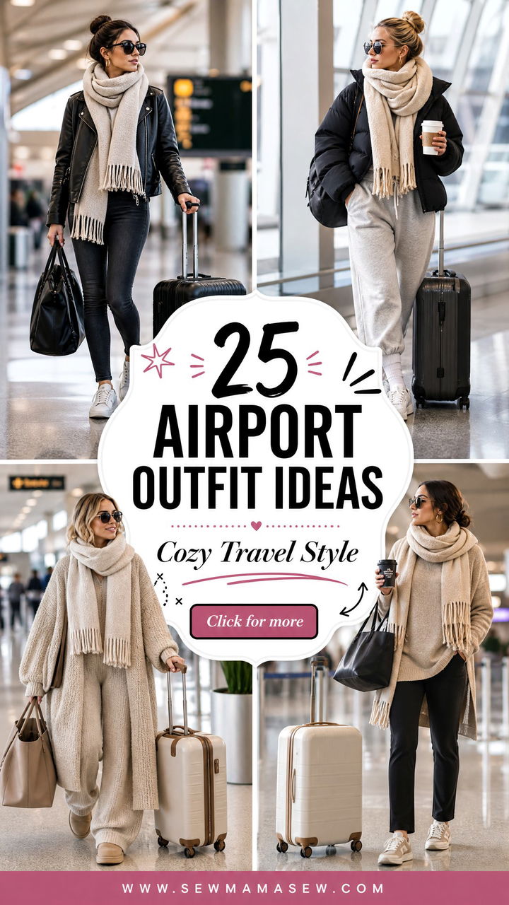 25 Airport Outfit Ideas With Oversized Scarf Cozy Travel - 25 Airport Outfit Ideas With Oversized Scarf: Cozy Travel