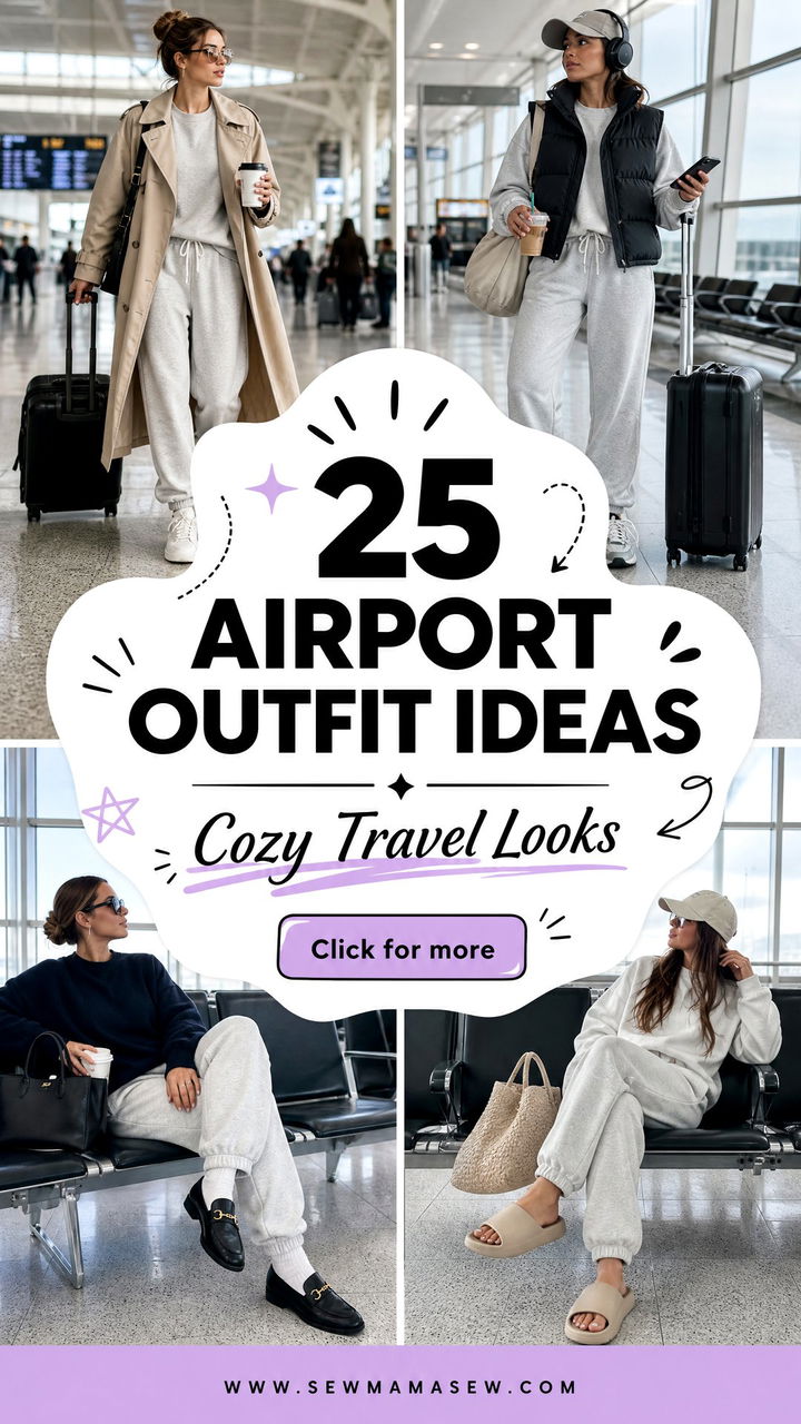25 Airport Outfit Ideas With Sweatpants For Cozy Travel - 25 Airport Outfit Ideas With Sweatpants For Cozy Travel