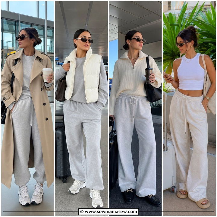 25 Airport Outfit Ideas With Sweatpants For Cozy Travel