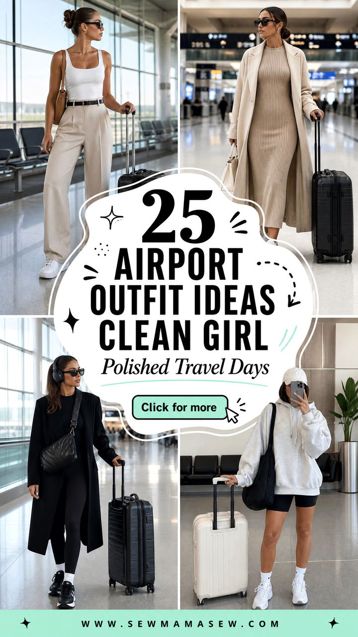25 Airport outfit ideas clean girl for Polished Travel Days - 25 Airport outfit ideas clean girl for Polished Travel Days