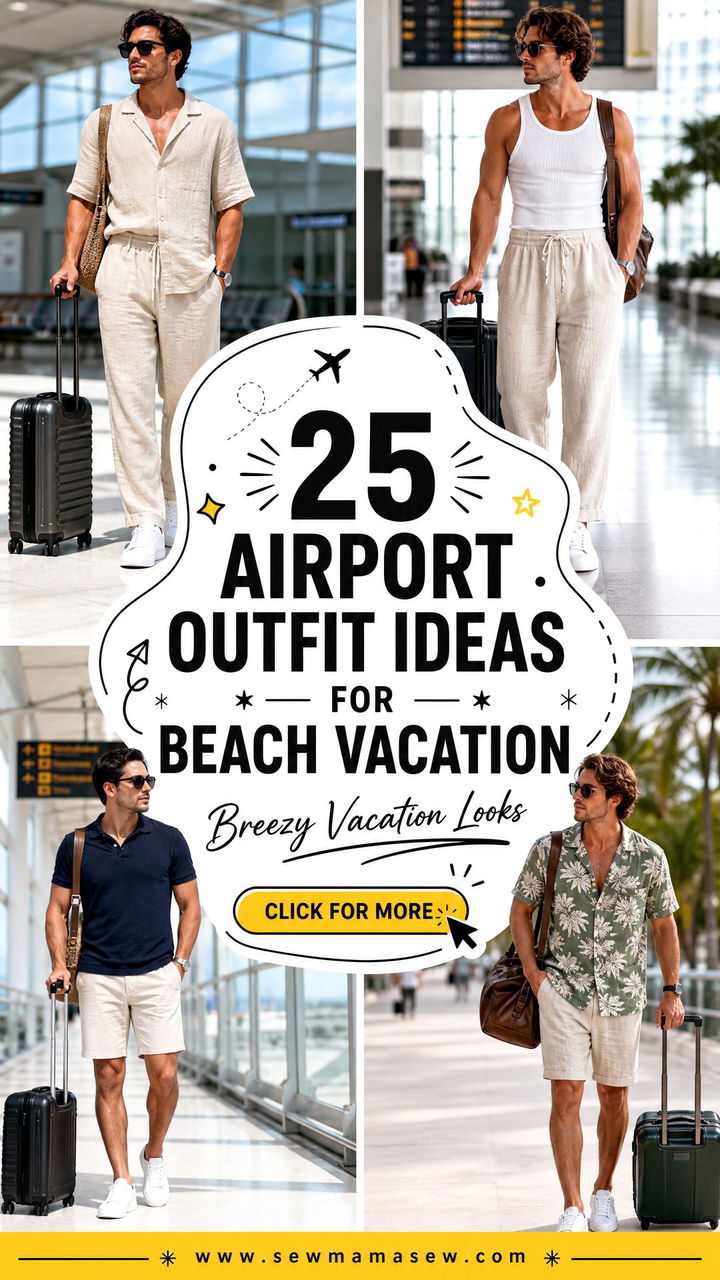 25 Airport outfit ideas for beach vacation Breezy Looks - 25 Airport outfit ideas for beach vacation: Breezy Looks