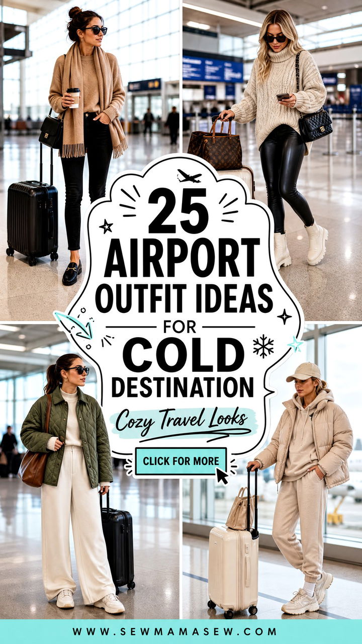 25 Airport outfit ideas for cold destination Cozy Travel Looks - 25 Airport outfit ideas for cold destination: Cozy Travel Looks