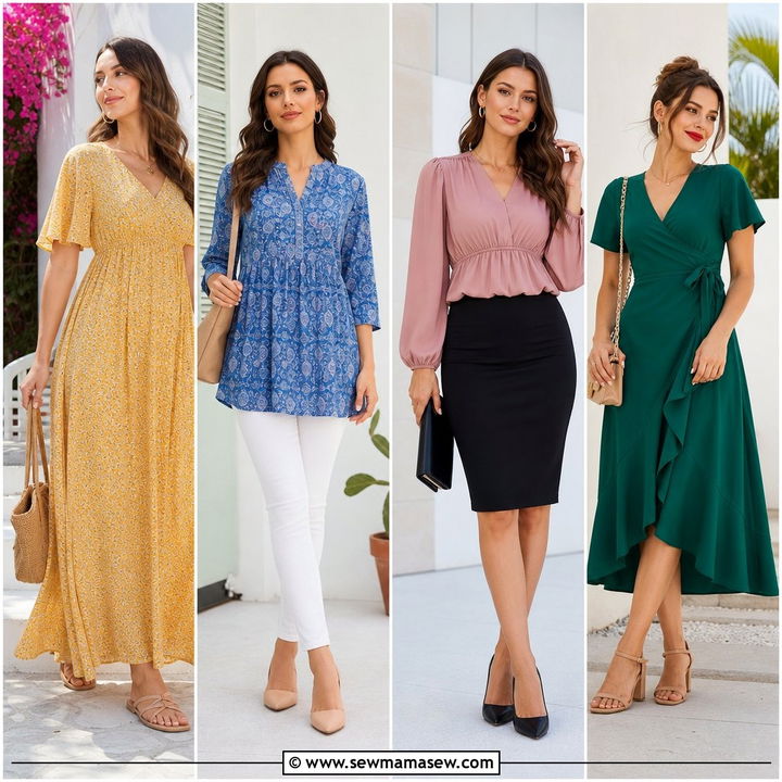 25 Apple Shape Outfits For Women Over 40: Flattering Looks