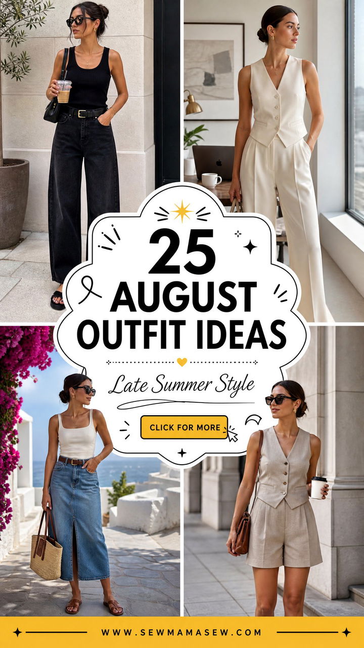 25 August Outfit Ideas 2026 For Late-Summer Style - 25 August Outfit Ideas 2026 For Late-Summer Style