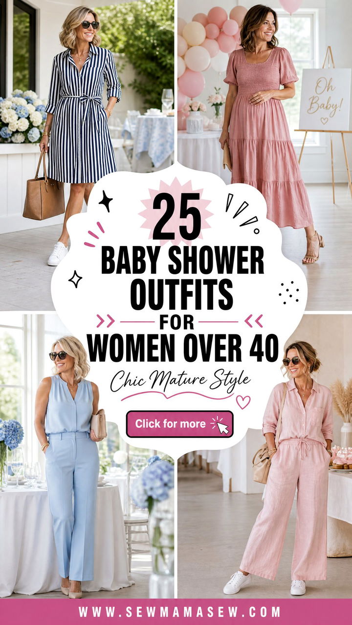 25 Baby Shower Outfits For Women Over 40 That Feel Chic - 25 Baby Shower Outfits For Women Over 40 That Feel Chic