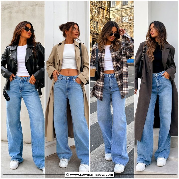 25 Baggy Jeans Outfit Ideas With White Sneakers for Casual Chic