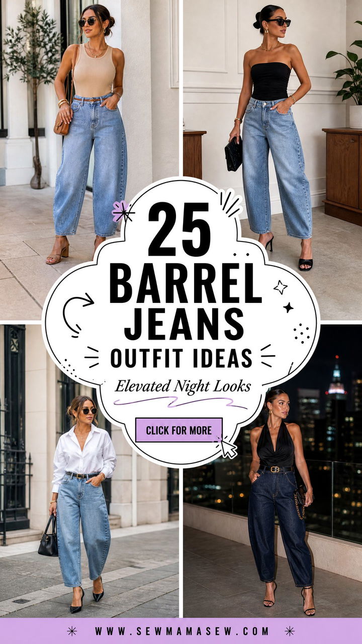 25 Barrel Jeans Outfit Ideas With Heels for Elevated Nights - 25 Barrel Jeans Outfit Ideas With Heels for Elevated Nights