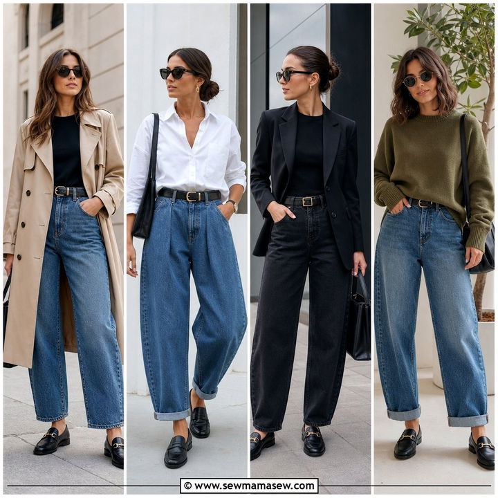 25 Barrel Jeans Outfit Ideas With Loafers for Effortless Chic