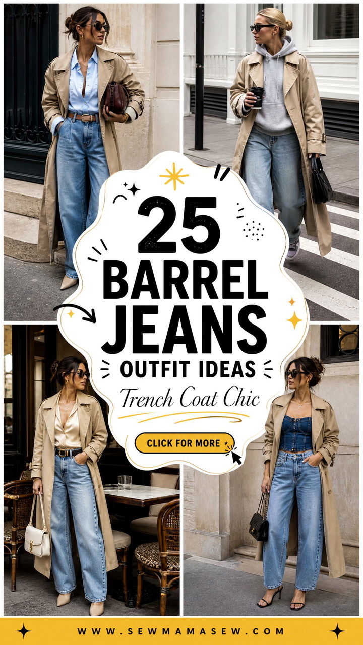 25 Barrel Jeans Outfit Ideas With a Trench Coat for Chic Days - 25 Barrel Jeans Outfit Ideas With a Trench Coat for Chic Days