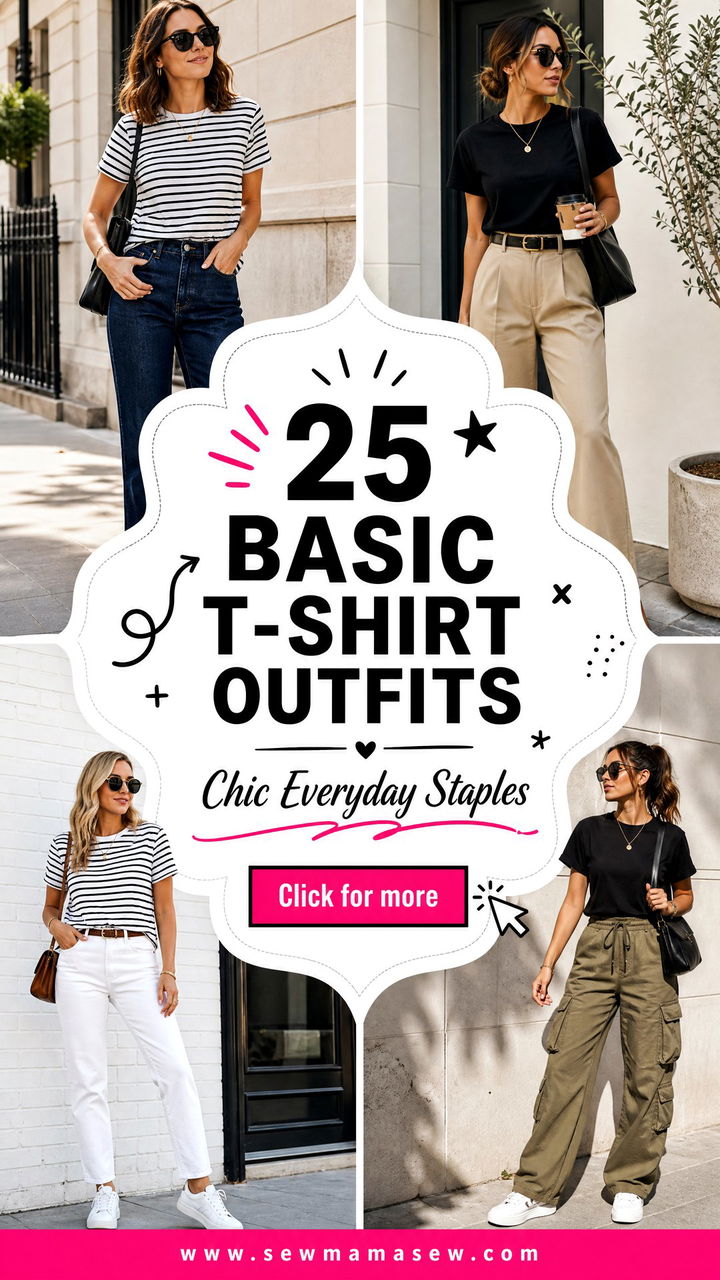 25 Basic T-Shirt Outfits for Women Over 40 That Feel Chic - 25 Basic T-Shirt Outfits for Women Over 40 That Feel Chic