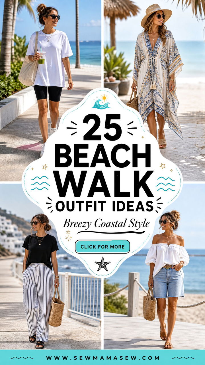 25 Beach Walk Outfit Ideas for Breezy Coastal Style This Summer - 25 Beach Walk Outfit Ideas for Breezy Coastal Style This Summer