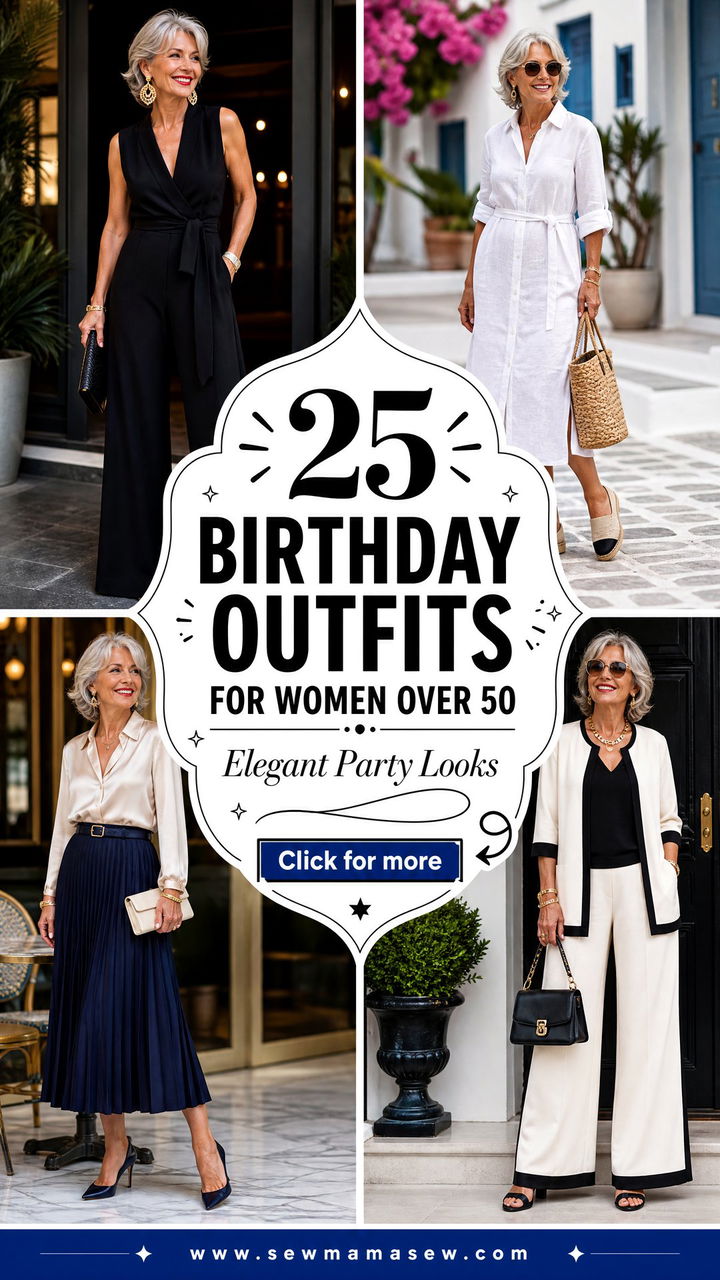 25 Birthday Outfits for Women Over 50 Elegant Party Looks - 25 Birthday Outfits for Women Over 50: Elegant Party Looks