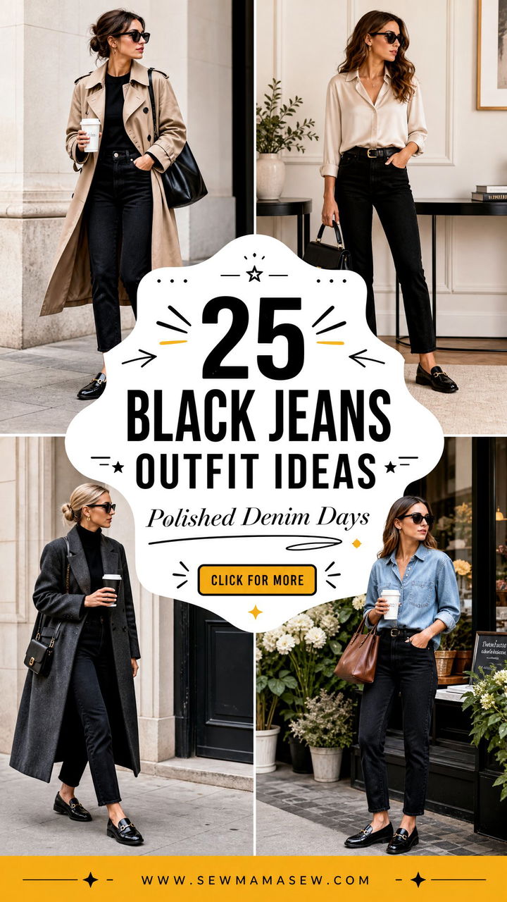 25 Black Jeans Outfit Ideas With Loafers for Polished Days - 25 Black Jeans Outfit Ideas With Loafers for Polished Days