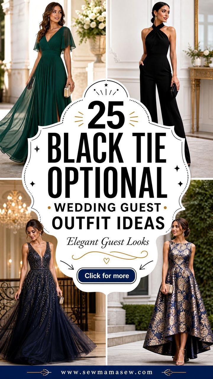 25 Black Tie Optional Wedding Guest Outfit Ideas That Work - 25 Black Tie Optional Wedding Guest Outfit Ideas That Work