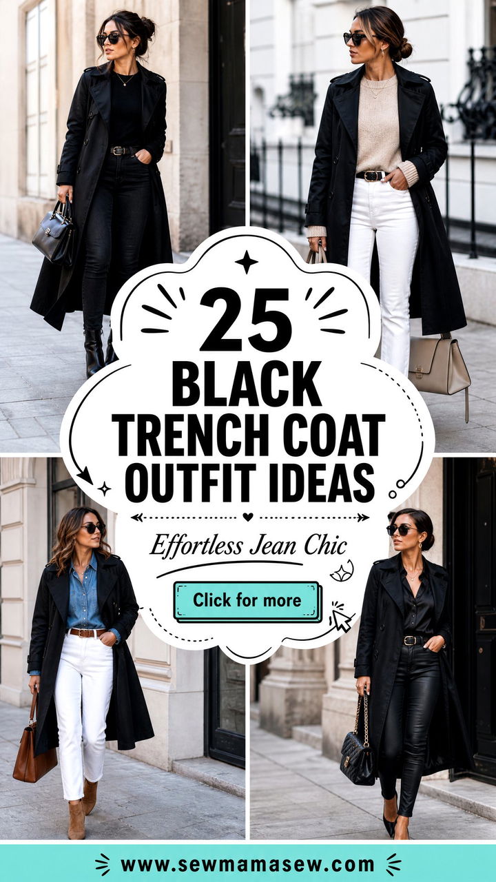 25 Black Trench Coat Outfit Ideas With Jeans for Effortless Chic - 25 Black Trench Coat Outfit Ideas With Jeans for Effortless Chic