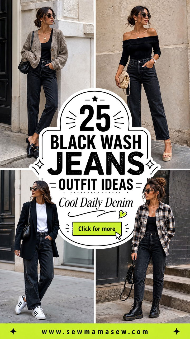 25 Black Wash Jeans Outfit Ideas for Cool Everyday Style - 25 Black Wash Jeans Outfit Ideas for Cool Everyday Style