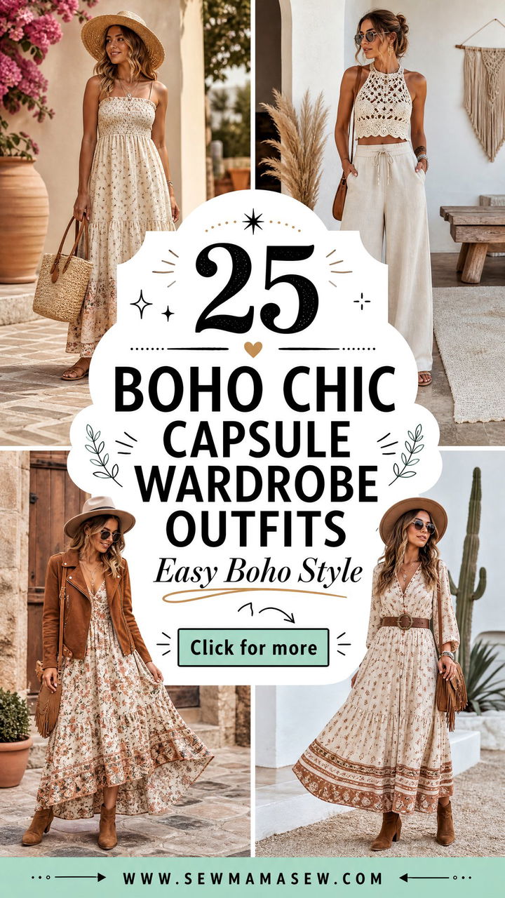 25 Boho Chic Capsule Wardrobe Outfits for Easy Style - 25 Boho Chic Capsule Wardrobe Outfits for Easy Style