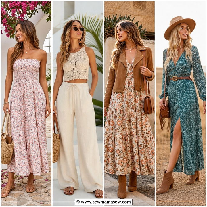 25 Boho Chic Capsule Wardrobe Outfits for Easy Style