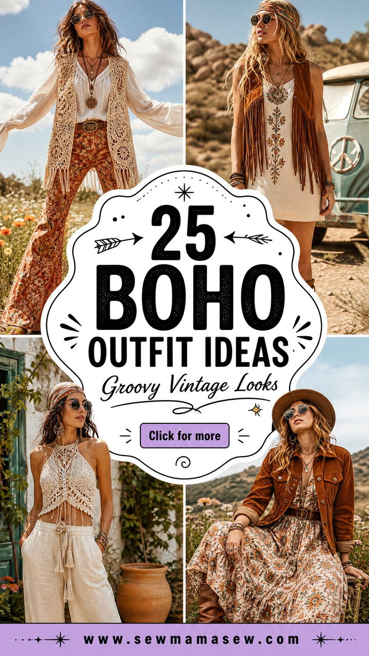 25 Boho Outfit Ideas 60s Style for Groovy Vintage Looks - 25 Boho Outfit Ideas 60s Style for Groovy Vintage Looks