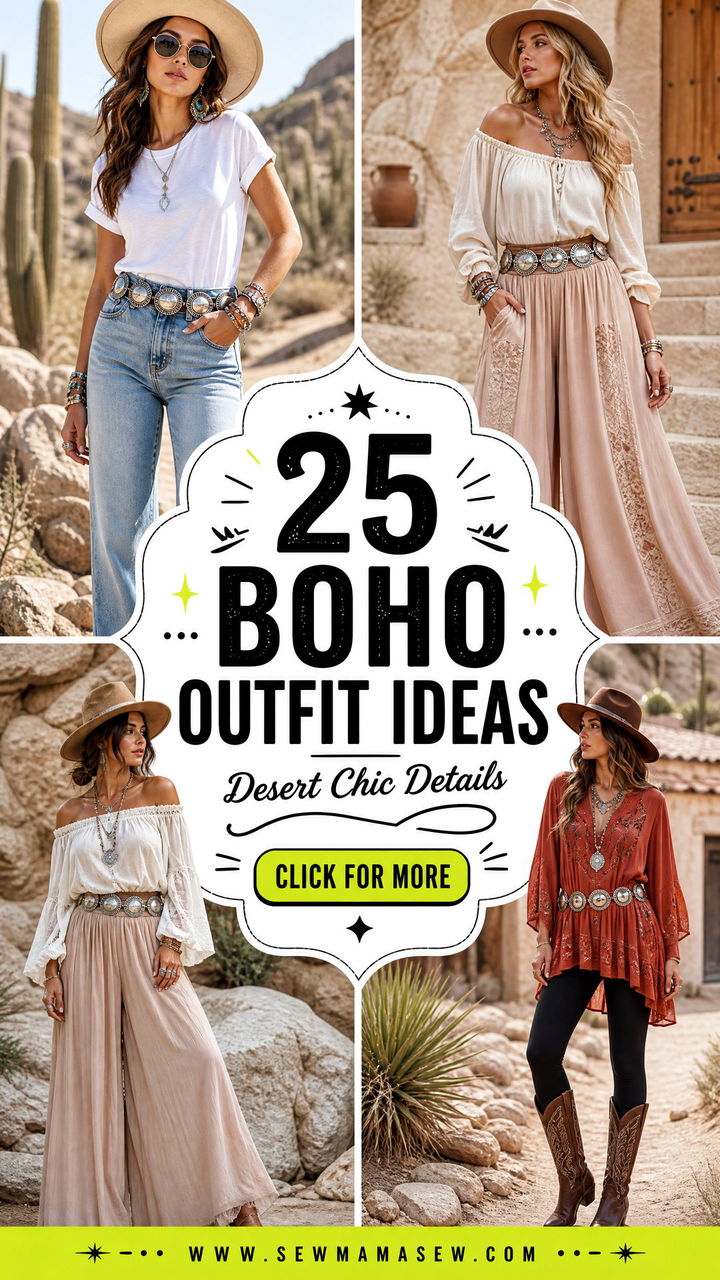 25 Boho Outfit Ideas With Concho Belt for Desert Chic - 25 Boho Outfit Ideas With Concho Belt for Desert Chic