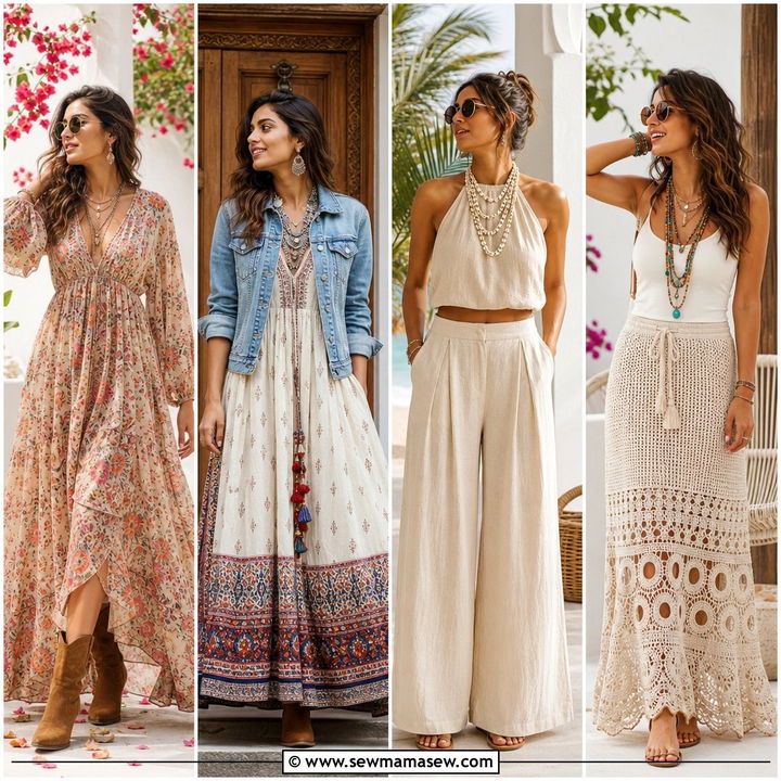 25 Boho Outfit Ideas With Layered Necklaces To Try