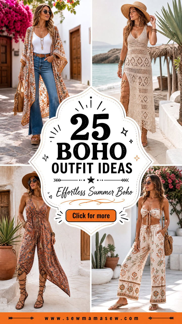 25 Boho Outfit Ideas With Sandals for Effortless Summer Style - 25 Boho Outfit Ideas With Sandals for Effortless Summer Style