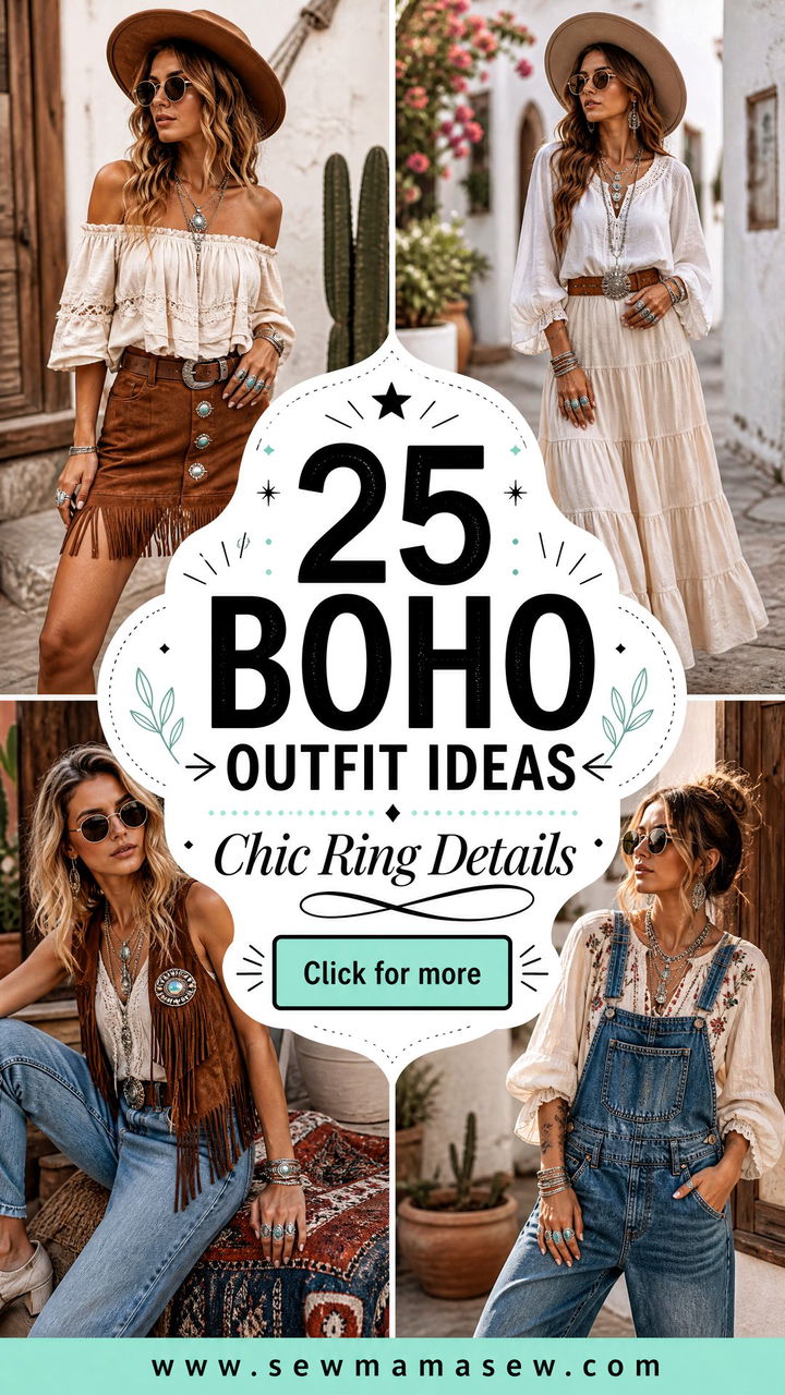 25 Boho Outfit Ideas With Silver Rings For Chic Detail - 25 Boho Outfit Ideas With Silver Rings For Chic Detail