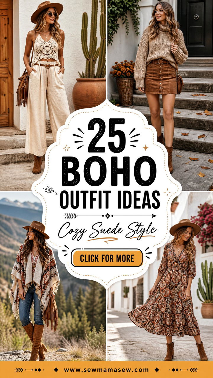 25 Boho Outfit Ideas With Suede Boots For Cozy Style - 25 Boho Outfit Ideas With Suede Boots For Cozy Style